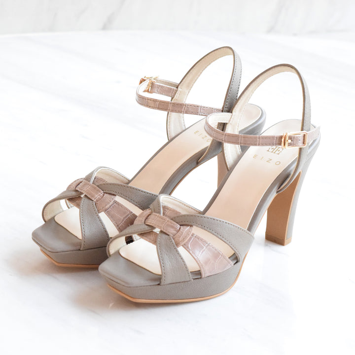 【超美品】EIZO　サンダル　アンクルストラップ　サイズ23cm　イエロー系 EIZO ストラップ サンダル 23cm